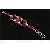 Image 1 : RUBY CORRUNDUM 44.22GRAMS FASHION SILVER BRACELET