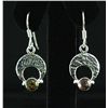 Image 1 : Natural Tourmaline 12.39ctw Crescent Design .925 Earrin