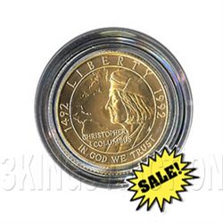 Gold $5 Commemorative 1992 Columbus BU