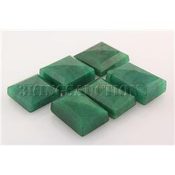 174.43ctw Faceted Loose Emerald Beryl Gemstone Lot of 6