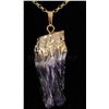 Image 1 : NATURAL 106.02CTW UNCUT AMETHYST GEMSTONE PENDANT