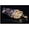 Image 2 : NATURAL 106.02CTW UNCUT AMETHYST GEMSTONE PENDANT