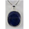 Image 1 : SAPPHIRE CORRUNDUM 51.41CTW SILVER PENDANT