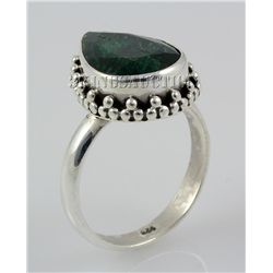 EMERALD BERYL 27.52CTW STERLING SILVER RING