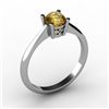 Image 1 : Citrine 0.40 ctw Ring 14kt White Gold