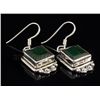 Image 2 : EMERALD BERYL 28.64CTW MINI SILVER HOOK EARRING