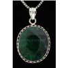 Image 1 : EMERALD BERYL 61.06CTW STERLING SILVER PENDANT