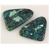 Image 1 : Natural Turquoise 130.06ctw Loose Gemstone 2pc Big Size
