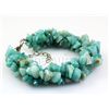 Image 1 : 239.01CTW 7in. OCEAN BLUE CHIPPED STONE BRACELET METAL