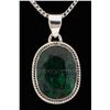 Image 1 : EMEARLD BERYL 32.16CTW STERLING SILVER PENDANT