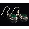 Image 2 : EMERALD BERYL 22.06CTW MINI SILVER HOOK EARRING