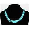 Image 1 : 297.88CTW FASHION BEADED TURQUOISE SILVER NECKLACE