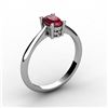 Image 1 : Garnet 0.55 ctw Ring 14kt White Gold