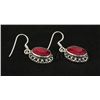 Image 2 : RUBY CORRUNDUM 31.43CTW SILVER HOOK EARRING