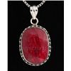 Image 1 : RUBY CORRUNDUM 52.45CTW STERLING SILVER PENDANT