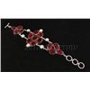 Image 1 : RUBY CORRUNDUM 59.55GRAMS FASHION SILVER BRACELET