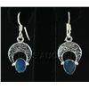 Image 1 : Opal Doublet 13.41ctw Crescent Design .925 Hook Earring