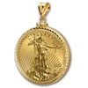 Image 2 : 2012 1/4 oz Gold Eagle Pendant (Diamond-ScrewTop Bezel)