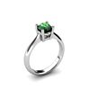 Image 1 : Emerald 0.80ctw Ring 14kt White Gold
