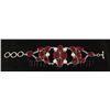 Image 1 : RUBY CORRUNDUM 60.65GRAMS FASHION SILVER BRACELET