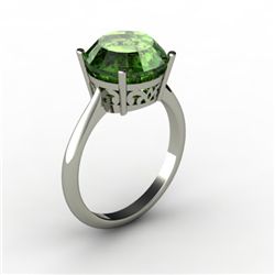 Tourmaline 3.00 ctw Ring 14kt White Gold