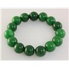 Image 2 : NATURAL 212.00CTW ROUND JADE ELASTIC BRACELET