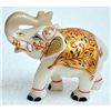 Image 1 : Marble UpTrunk Elephant w/ Gold Plated Design 4in.x5in.