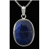 Image 1 : SAPPHIRE CORRUNDUM 59.78CTW SILVER PENDANT