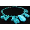 Image 2 : 624.00CTW BOLD BIG CHUNKY TURQUOISE FASHION NECKLACE
