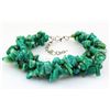 Image 1 : 213.59CTW 7in. GREEN TURQUOISE CHIPPED BRACELET METAL L