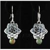 Image 3 : Cabochon Opal 0.54ctw Star Design 0.925 Hook Earring 3.