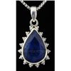 Image 1 : SAPPHIRE CORRUNDUM 31.51CTW SILVER PENDANT