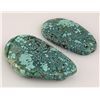 Image 1 : Natural Turquoise 125.44ctw Loose Gemstone Lot of 2