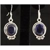 Image 1 : SAPPHIRE CORRUNDUM 28.30CTW MINI SILVER EARRING