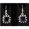 Image 1 : SAPPHIRE CORRUNDUM 30.02CTW SILVER HOOK EARRING