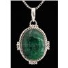 Image 1 : EMERALD BERYL 51.28CTW STERLING SILVER PENDANT