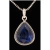 Image 1 : SAPPHIRE CORRUNDUM 32.60CTW SILVER PENDANT