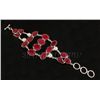 Image 1 : RUBY CORRUNDUM 59.90GRAMS FASHION SILVER BRACELET