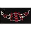 Image 2 : RUBY CORRUNDUM 59.90GRAMS FASHION SILVER BRACELET