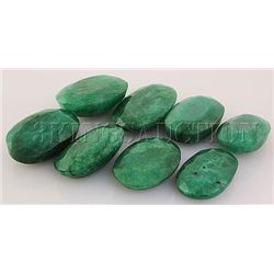 292.40ctw Faceted Loose Emerald Beryl Gemstone Lot of 8