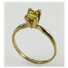 Image 1 : Genu. 0.51 ct Solitaire Ring Princess Fancy Yellow, SI1