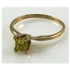 Image 2 : Genu. 0.51 ct Solitaire Ring Princess Fancy Yellow, SI1