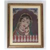 Image 1 : 24 1/2" x 30 1/2" Indian Princess Gemstone Painting