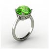 Image 1 : Peridot 5.25 ctw Ring 14kt White Gold