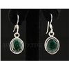 Image 1 : EMERALD BERYL 21.46CTW MINI SILVER HOOK EARRING