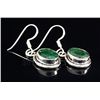 Image 2 : EMERALD BERYL 21.46CTW MINI SILVER HOOK EARRING