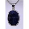 Image 1 : SAPPHIRE CORRUNDUM 41.14CTW SILVER PENDANT