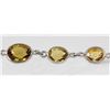 Image 2 : Smokey Topaz 64.80CT SilverCableLinkChain Necklace 12.8