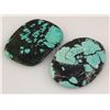 Image 1 : Natural Turquoise 132.08ctw Loose Gemstone 2pc Big Size