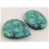 Image 1 : Natural Turquoise 148.32ctw Loose Gemstone 2pc Big Size
